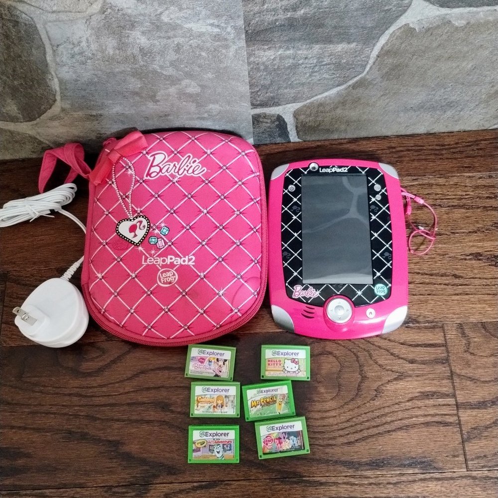 LeapFrog LeapPad2 Barbie Tablet, Case, and 6 Games Bundle